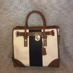 Michael Kors Hamilton canvas tri color